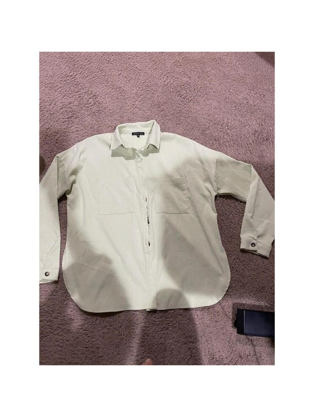 Junior's Flannel long sleeve button shirt KENDALL & KYLE M Medium - light green